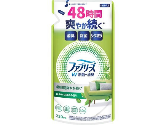 P&G ファブリーズW除菌 ほのかな緑茶の香り 詰替 320mL 1個（ご注文単位1個）【直送品】