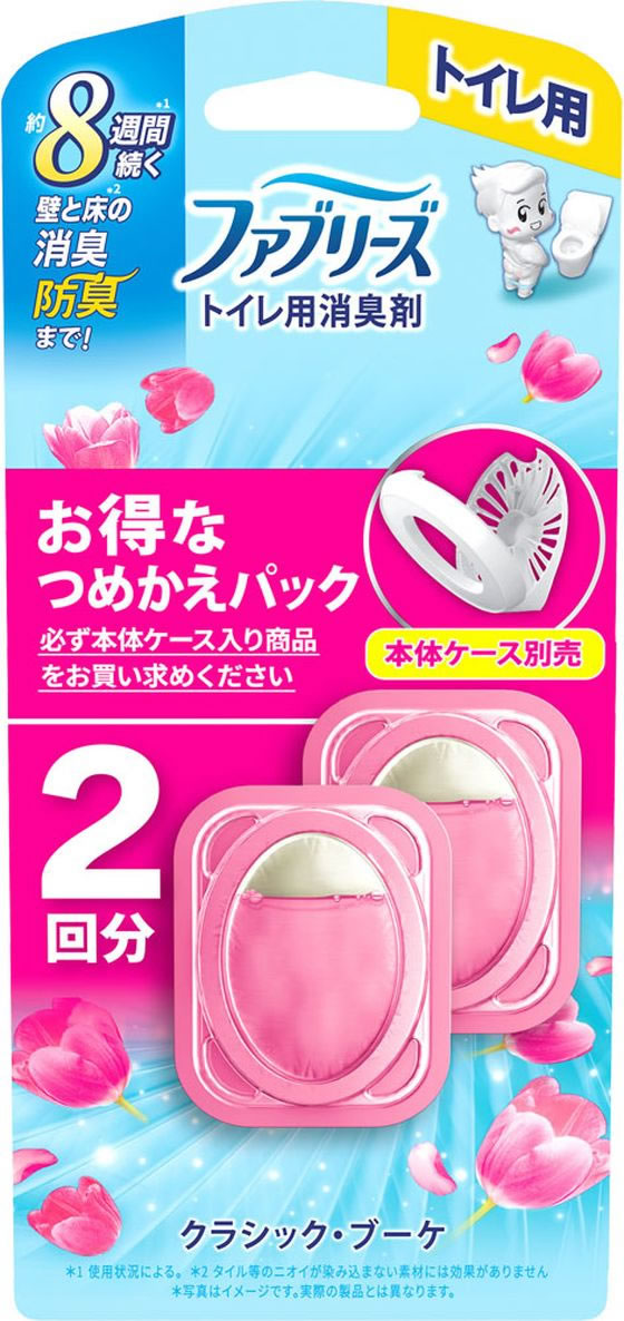 P&G ファブリーズ トイレ用消臭剤 クラシック・ブーケ 詰替 2個 1パック(ご注文単位1パック)【直送品】