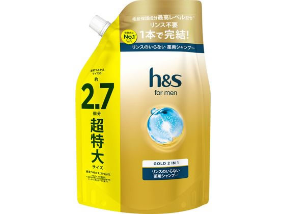 P&G h&s formen ゴールド 2in1 薬用シャンプー 詰替え 800mL 1個（ご注文単位1個）【直送品】