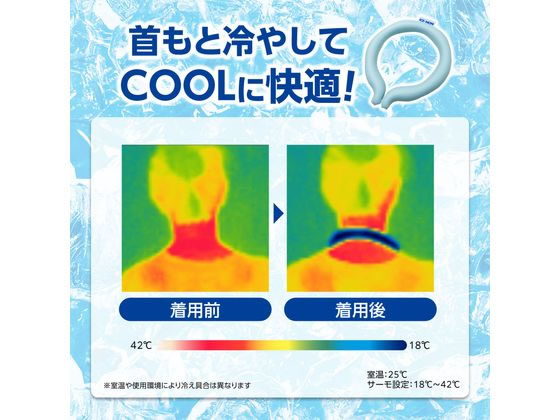 白元アース アイスノン ネッククーラーアイス グレー Mサイズ 1個(ご注文単位1個)【直送品】