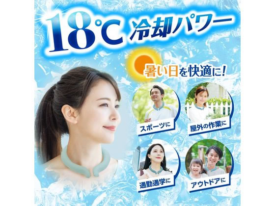 白元アース アイスノン ネッククーラーアイス グレー Lサイズ 1個(ご注文単位1個)【直送品】