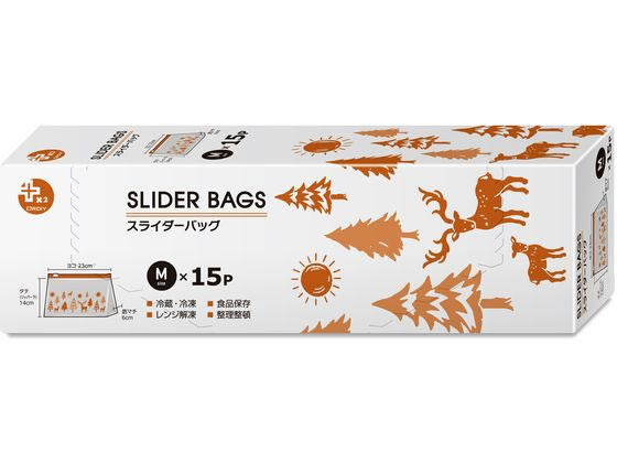 オルディ プラスプラス スライダーバッグ クリア M 15枚 PP-DSM01-15 1個（ご注文単位1個）【直送品】