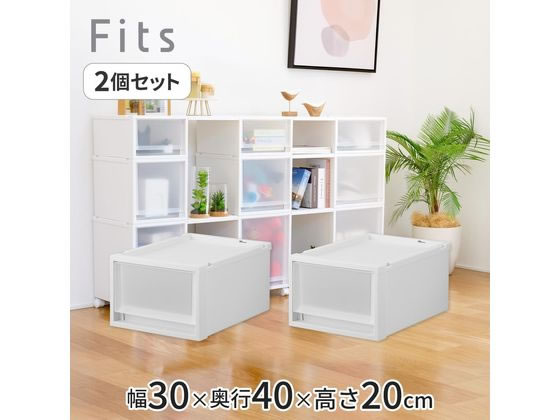天馬 Fits フィッツケース マルチ 40-30S ホワイトクリア 2個 110015828 1セット(ご注文単位1セット)【直送品】