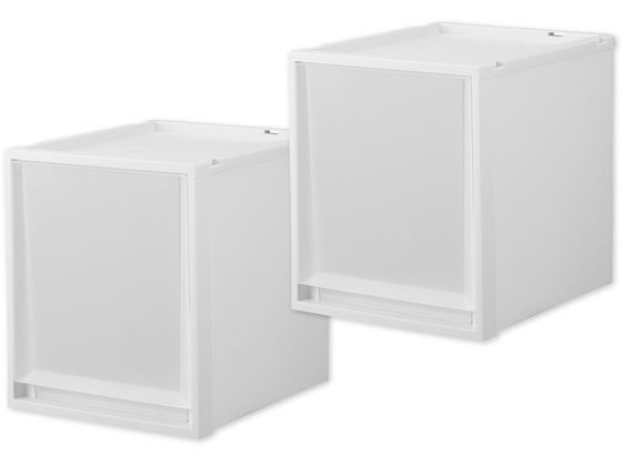 天馬 Fits フィッツケース マルチ 40-35L ホワイトクリア 2個 110015833 1ｾｯﾄ（ご注文単位1ｾｯﾄ）【直送品】