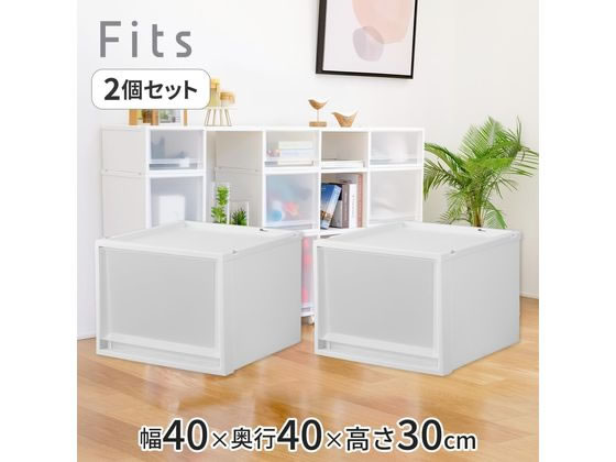 天馬 Fits フィッツケース マルチ 40-40M ホワイトクリア 2個 110015835 1セット(ご注文単位1セット)【直送品】
