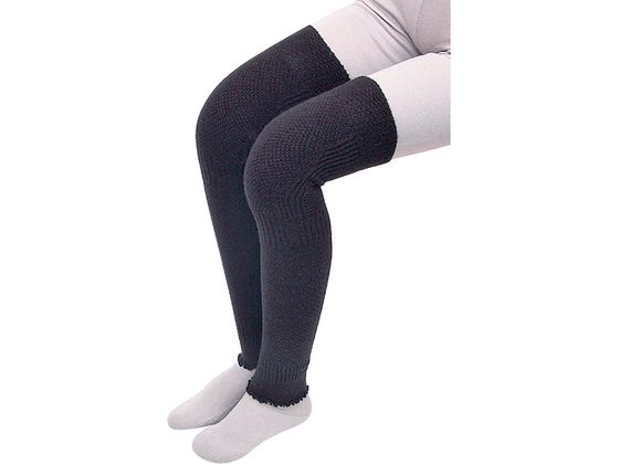 パシフィックサプライ ひざ付きふんわりレッグウォーマー 黒 フリー 1セット(ご注文単位1セット)【直送品】