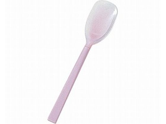 岡部洋食器 口あたりやさしいスプーン ラージ ピンク 1本(ご注文単位1本)【直送品】