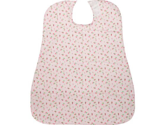 介援隊 食事用エプロン フルーツピンク 1枚（ご注文単位1枚）【直送品】