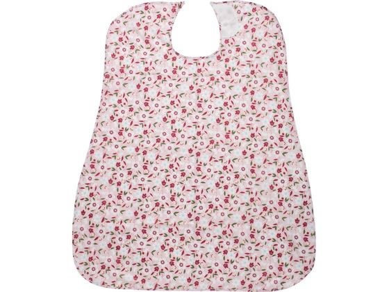 介援隊 食事用エプロン 花柄ピンク 1枚（ご注文単位1枚）【直送品】