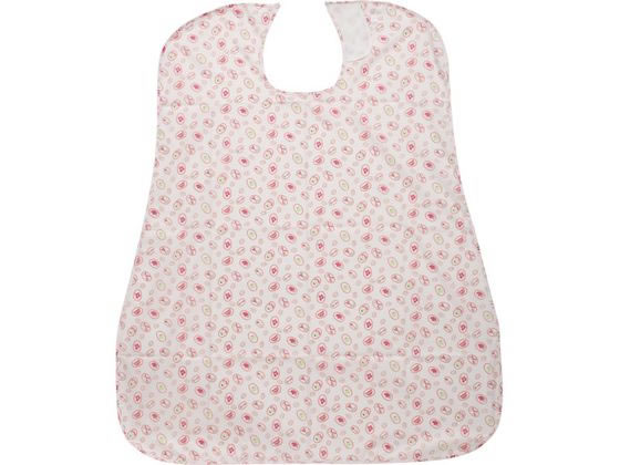 介援隊 食事用エプロン キッチンピンク 1枚（ご注文単位1枚）【直送品】