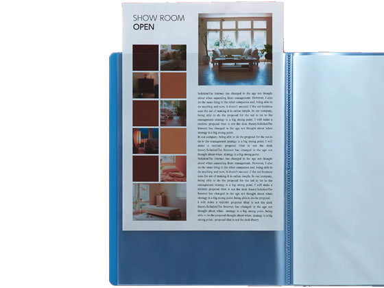 コクヨ クリヤーブック〈モッテ〉固定式 A4 20ポケット 青 1冊(ご注文単位1冊)【直送品】