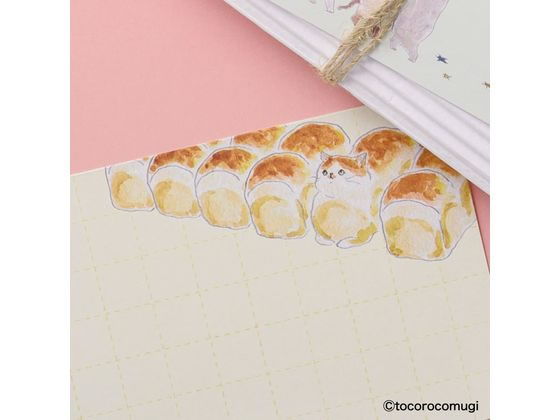 ヒサゴ ピタふせん L 焼きたてパンにゃんこ UTN285 1個(ご注文単位1個)【直送品】