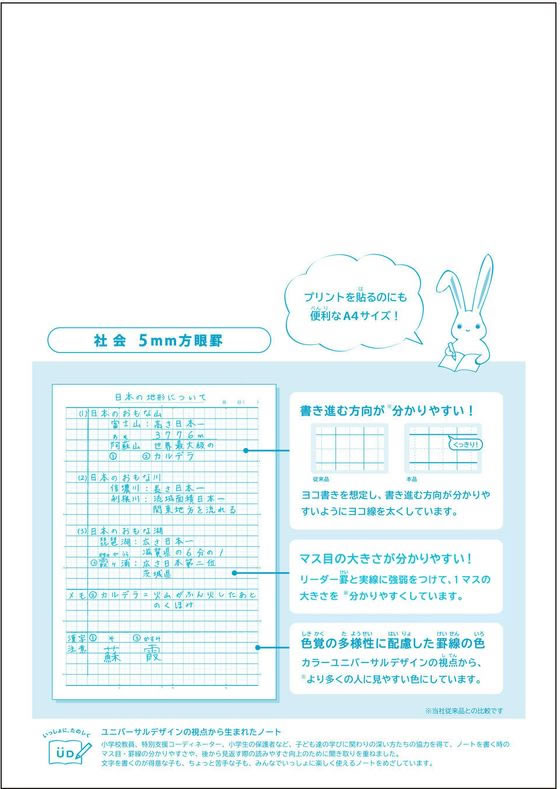 キョクトウ カレッジみんなの学習 A4 社会 5mm方眼R 24枚 1冊(ご注文単位1冊)【直送品】