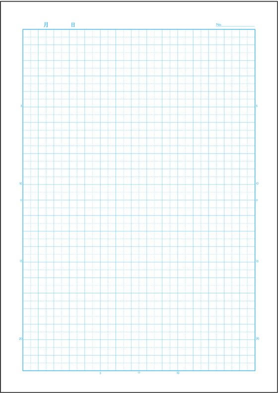 キョクトウ スクールラインプラス 5mm方眼罫 セミB5 30枚 サックスブルー 1冊(ご注文単位1冊)【直送品】