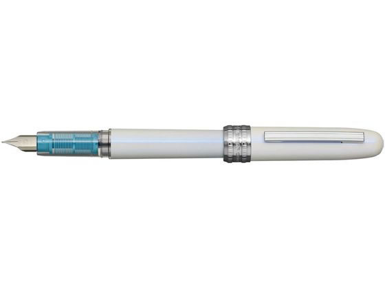 プラチナ 万年筆 プレジール オーラ 細字 シンフォニーブルー 1本(ご注文単位1本)【直送品】