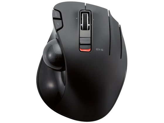 エレコム 無線トラックボールマウス 親指 6ボタン ブラック M-XT3DRBK 1個（ご注文単位1個）【直送品】