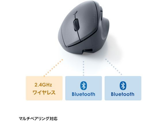 サンワサプライ 静音ワイヤレス小型エルゴノミクスマウス MA-EWBBS522BK 1個（ご注文単位1個）【直送品】