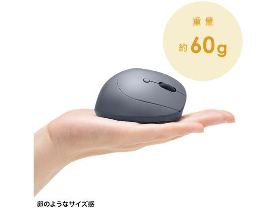 サンワサプライ 静音ワイヤレス小型エルゴノミクスマウス MA-EWBBS522BK 1個（ご注文単位1個）【直送品】