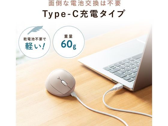 サンワサプライ 静音ワイヤレス小型エルゴノミクスマウス MA-EWBBS522BL 1個（ご注文単位1個）【直送品】