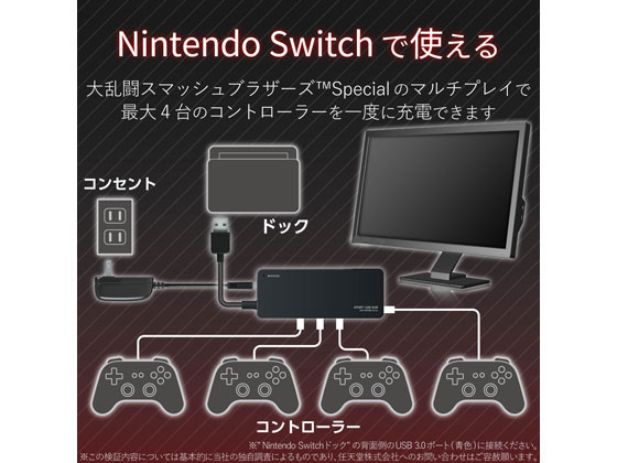 エレコム USBHUB2.0 ACアダプタ付 4ポート ブラック U2H-AN4SBK 1個（ご注文単位1個）【直送品】