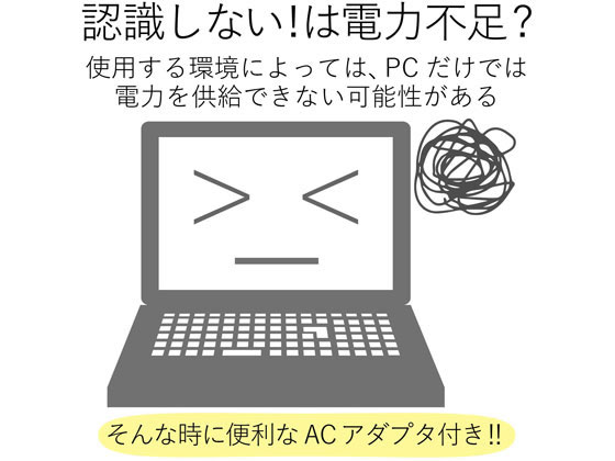エレコム USBHUB2.0 ACアダプタ付 4ポート ブラック U2H-AN4SBK 1個（ご注文単位1個）【直送品】