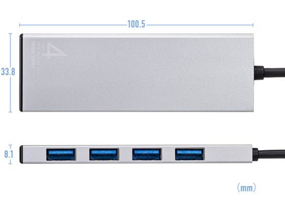 サンワサプライ USB 10Gbps Type-C ハブ USB-10TC13SV 1個(ご注文単位1個)【直送品】