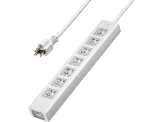 サンワサプライ 抜け止めシャッタータップ 3P 7個口3m TAP-F37SH-3Z 1個（ご注文単位1個）【直送品】