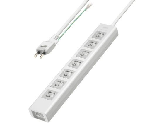 サンワサプライ 抜け止めシャッタータップ 3P7個口3m TAP-F37SH-3ZS 1個（ご注文単位1個）【直送品】