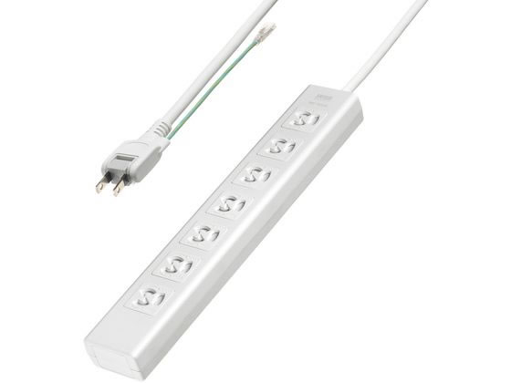 サンワサプライ 抜け止めシャッタータップ 3P7個口3m TAP-F37SH-3SR 1個（ご注文単位1個）【直送品】