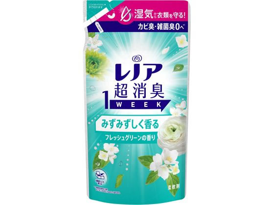 P&G レノア超消臭1week フレッシュグリーン 詰替 340mL 1個(ご注文単位1個)【直送品】