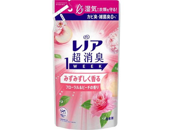P&G レノア超消臭1week フローラル&ピーチ 詰替 340mL 1個(ご注文単位1個)【直送品】