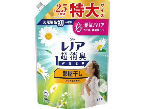 P&G レノア超消臭1week 部屋干し おひさま 特大 770mL 1個(ご注文単位1個)【直送品】