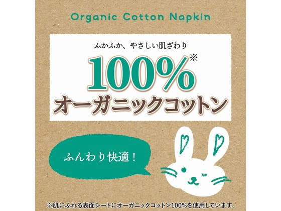 コットン・ラボ オーガニックコットンナプキン 25.5cm 羽なし 16個 1個(ご注文単位1個)【直送品】