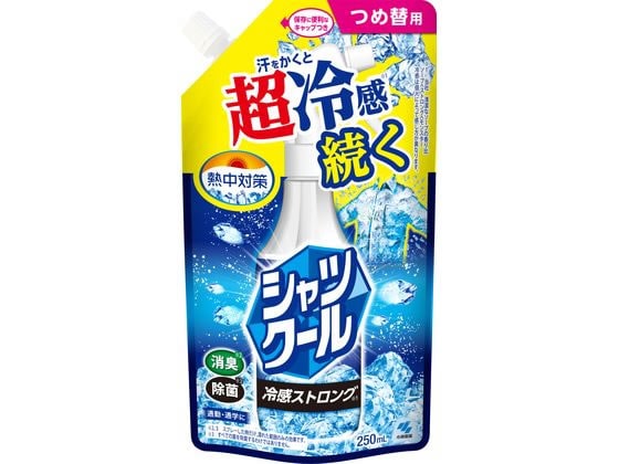 小林製薬 熱中対策 シャツクール 冷感ストロング 詰替パウチ 1個(ご注文単位1個)【直送品】
