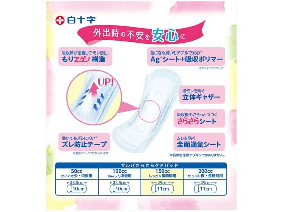 白十字 サルバ さらさらケアパッド 150cc 24枚 1個(ご注文単位1個)【直送品】