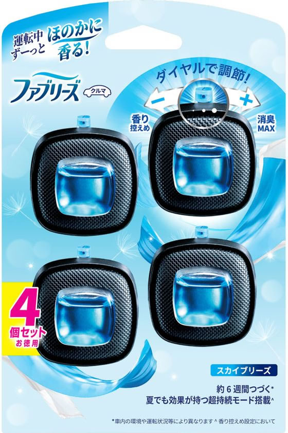 P&G ファブリーズ イージークリップ スカイブリーズ 2.5mL×4個 1パック(ご注文単位1パック)【直送品】