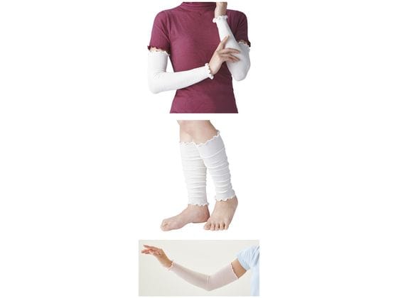 シルク混バラエティウォーマー 2枚入 ネイビー 1組(ご注文単位1組)【直送品】