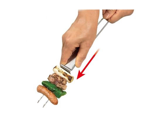 キャプテンスタッグ BBQ ダブルスキュア 2本組 1個(ご注文単位1個)【直送品】