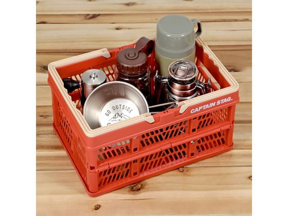 キャプテンスタッグ FD ハンディコンテナ S レッド 1個（ご注文単位1個）【直送品】