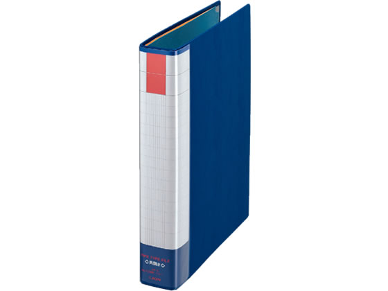 ライオン事務器 パイプ式ファイル両開き A4タテ とじ厚30mm 青 1冊（ご注文単位1冊）【直送品】