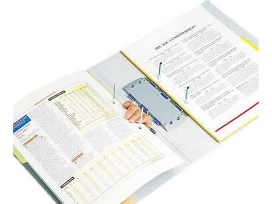 ライオン事務器 パイプ式ファイル両開き A4タテ とじ厚30mm 青 1冊(ご注文単位1冊)【直送品】