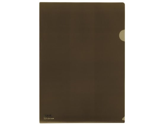 リヒトラブ カラークリヤーホルダー A4 茶 50枚 F78-9 1箱（ご注文単位1箱）【直送品】