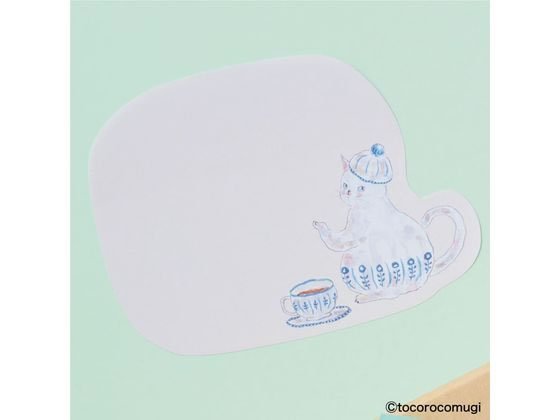 ヒサゴ ピタふせん L トコロコムギ ティータイムにゃんこ UTN316 1個(ご注文単位1個)【直送品】