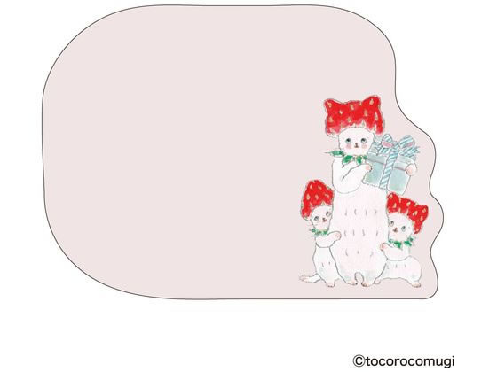 ヒサゴ ピタふせん L トコロコムギ いちごにゃんこ UTN318 1個（ご注文単位1個）【直送品】