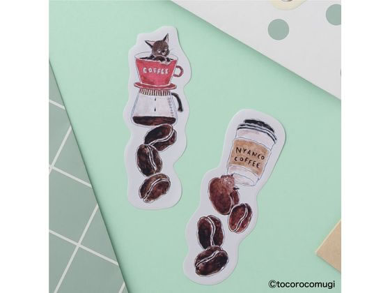 ヒサゴ ピタふせん S トコロコムギ 焙煎コーヒー豆にゃんこ UTN324 1個（ご注文単位1個）【直送品】