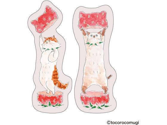 ヒサゴ ピタふせん S トコロコムギ いちごにゃんこ UTN326 1個(ご注文単位1個)【直送品】
