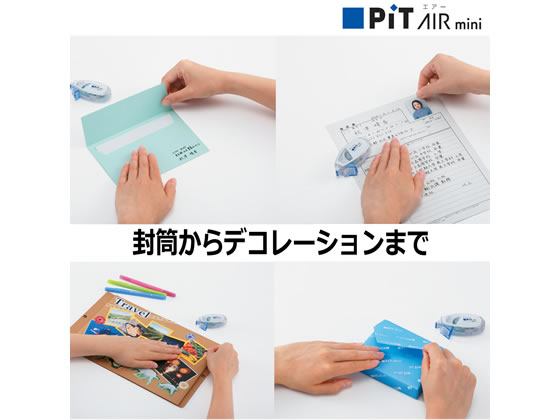 トンボ鉛筆 テープのり ピットエアーミニ 本体 6mm×11m ピンク 1個(ご注文単位1個)【直送品】