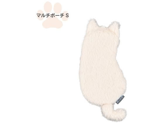 ナカバヤシ ねこのせ マルチポーチS 白ペルシャ NNS-MP01WH 1個(ご注文単位1個)【直送品】
