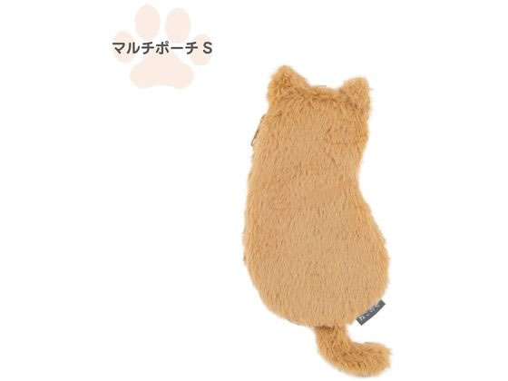 ナカバヤシ ねこのせ マルチポーチS 茶トラ NNS-MP01BR 1個(ご注文単位1個)【直送品】