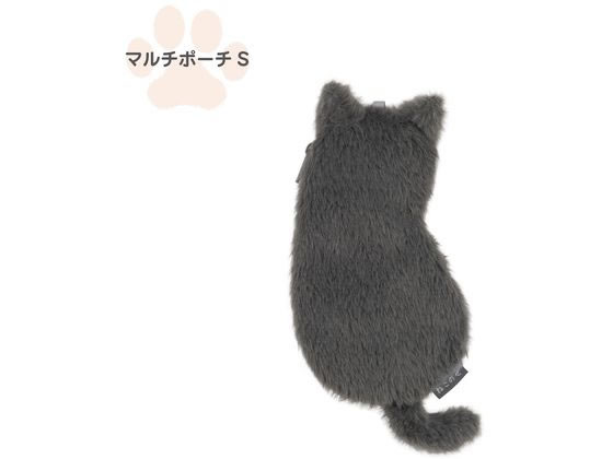 ナカバヤシ ねこのせ マルチポーチS 灰ロシアン NNS-MP01GY 1個（ご注文単位1個）【直送品】